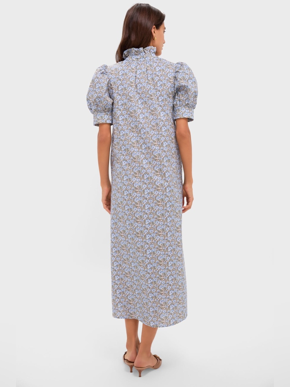 HYACINTH HOUSE Dusty Blue & Brown Floral Louisa Maxi Dress - Picture 4 of 11